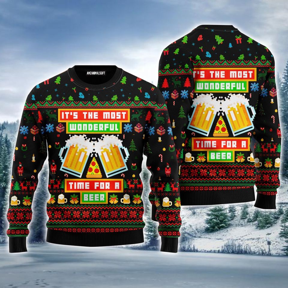 Beer Themed Ugly Sweater for Christmas