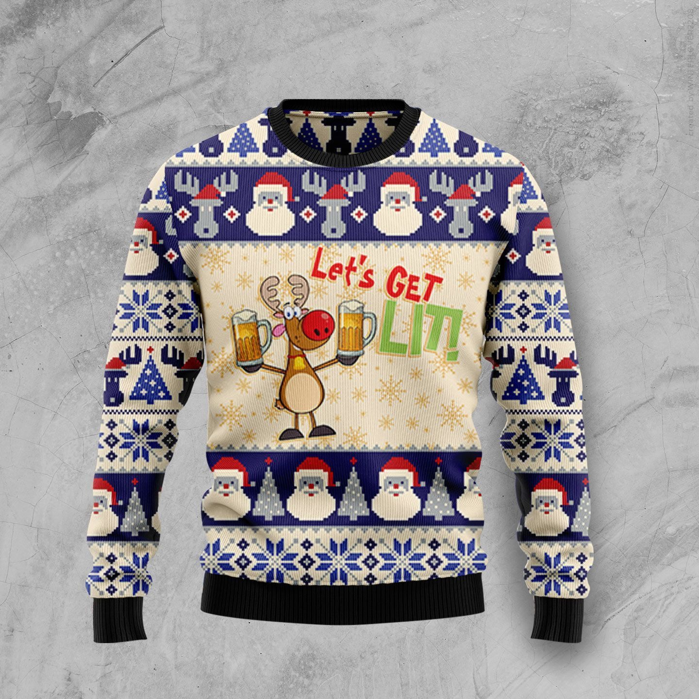 Beer Ugly Christmas Sweater Adult 3D Funny Matching for family
