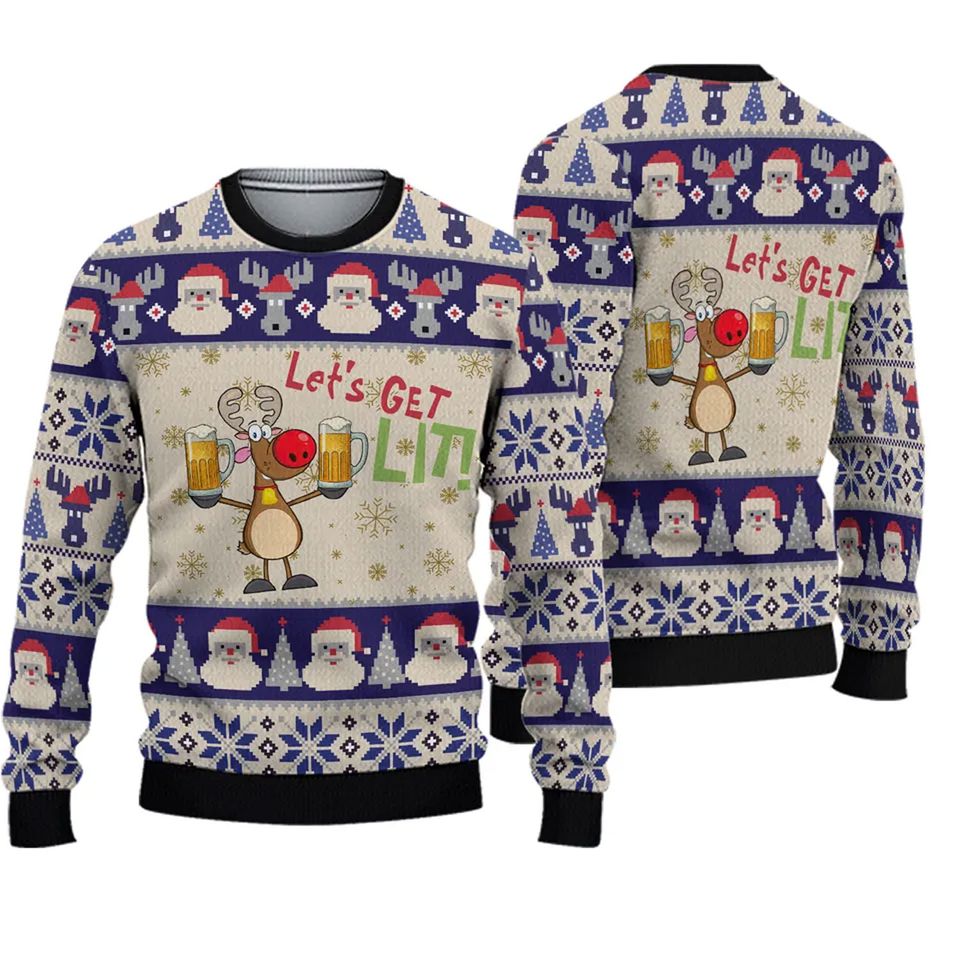 Beer Ugly Christmas Sweater, Ugly Christmas Sweater