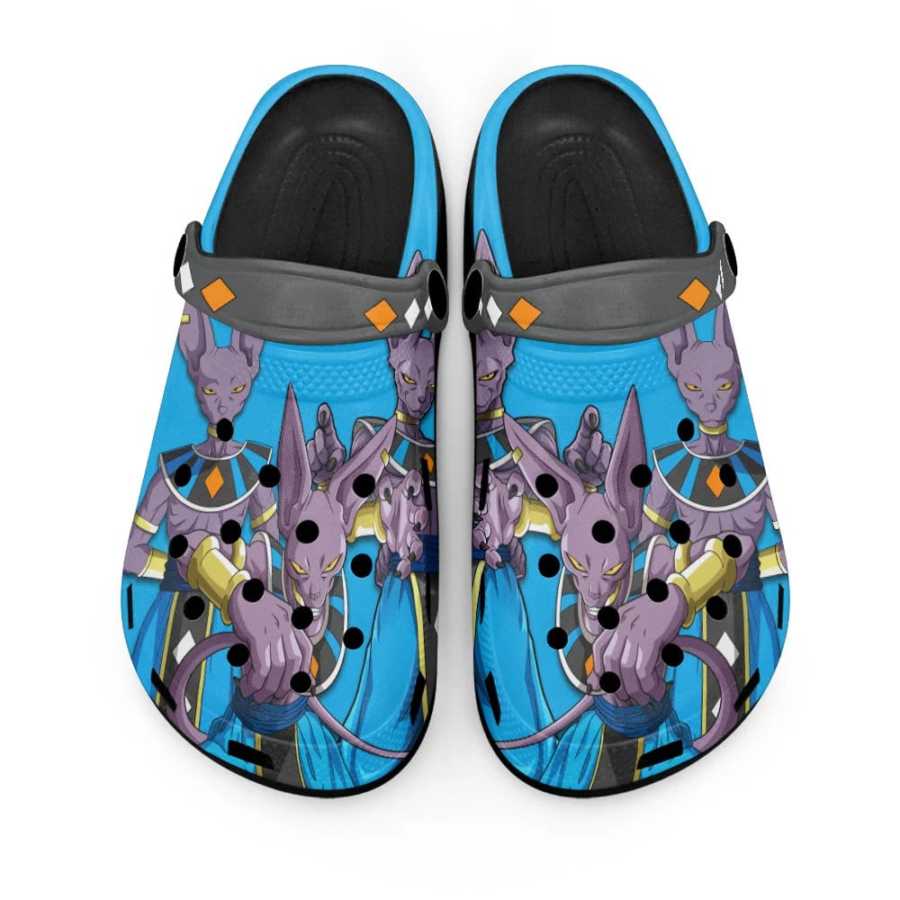 Beerus Dragon Ball Anime Crocs Crocband Clogs Shoes Comfortable For Men Women and Kids
