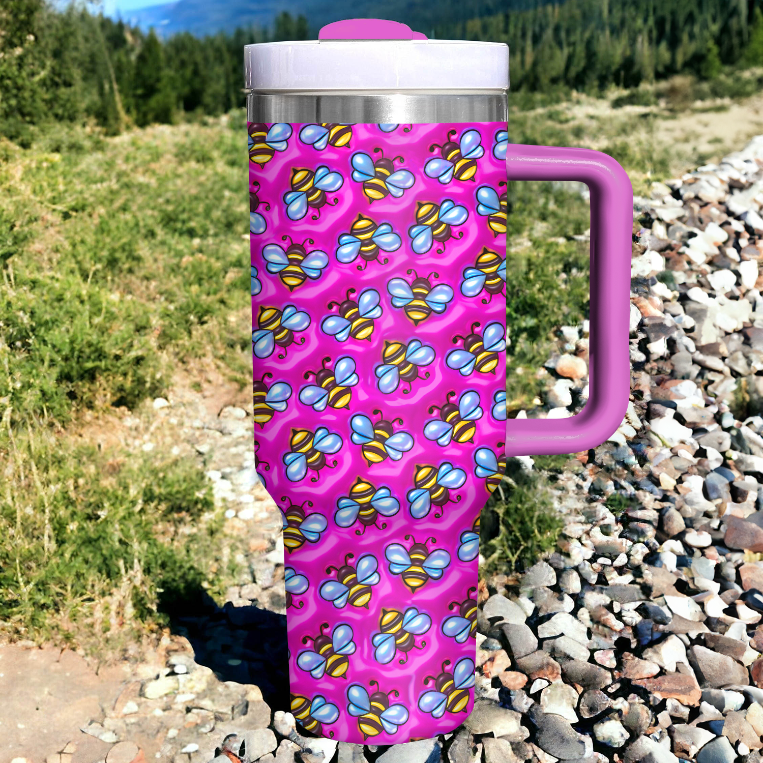 Bees Inflated Custom Stanley Cup 40 oz 30 oz Tumbler With HandleTVC2301728