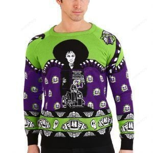 Beetlejuice Lydia Deetz Ugly Christmas Sweater Adult 3D Funny Matching for family