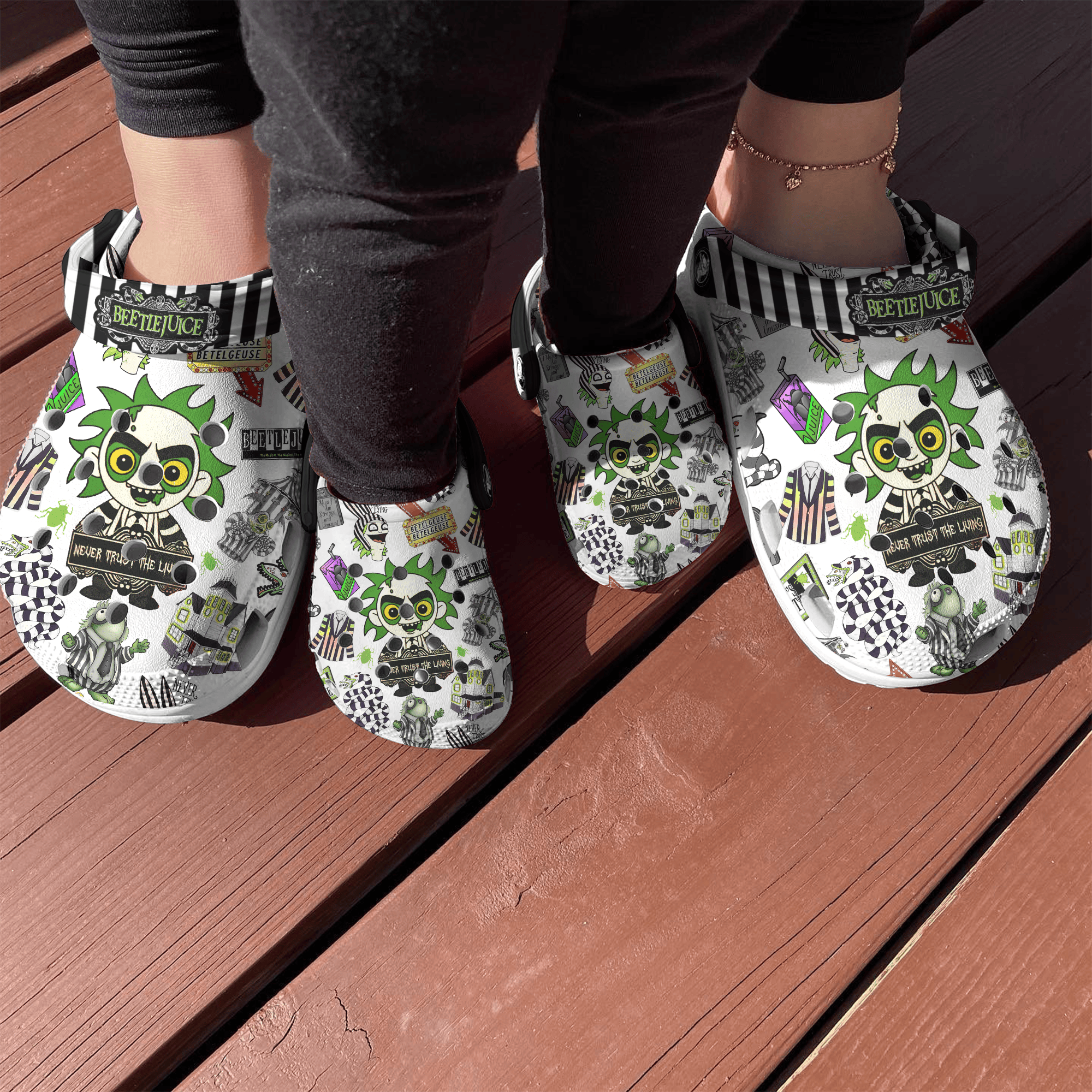 Beetlejuice Movie Crocs Crocband Clogs Shoes Comfortable For Men Women and Kids - Image 2