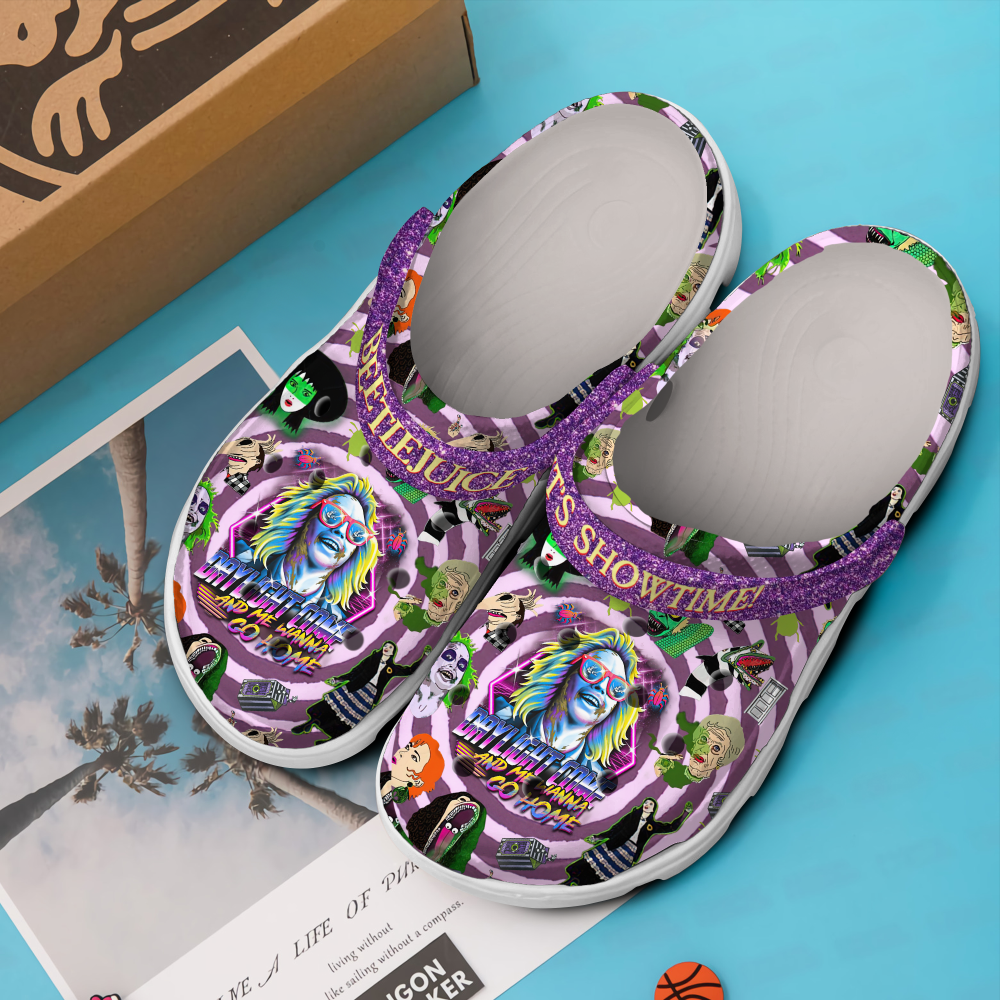 Beetlejuice Movie Crocs Crocband Clogs Shoes Comfortable For Men Women and Kids