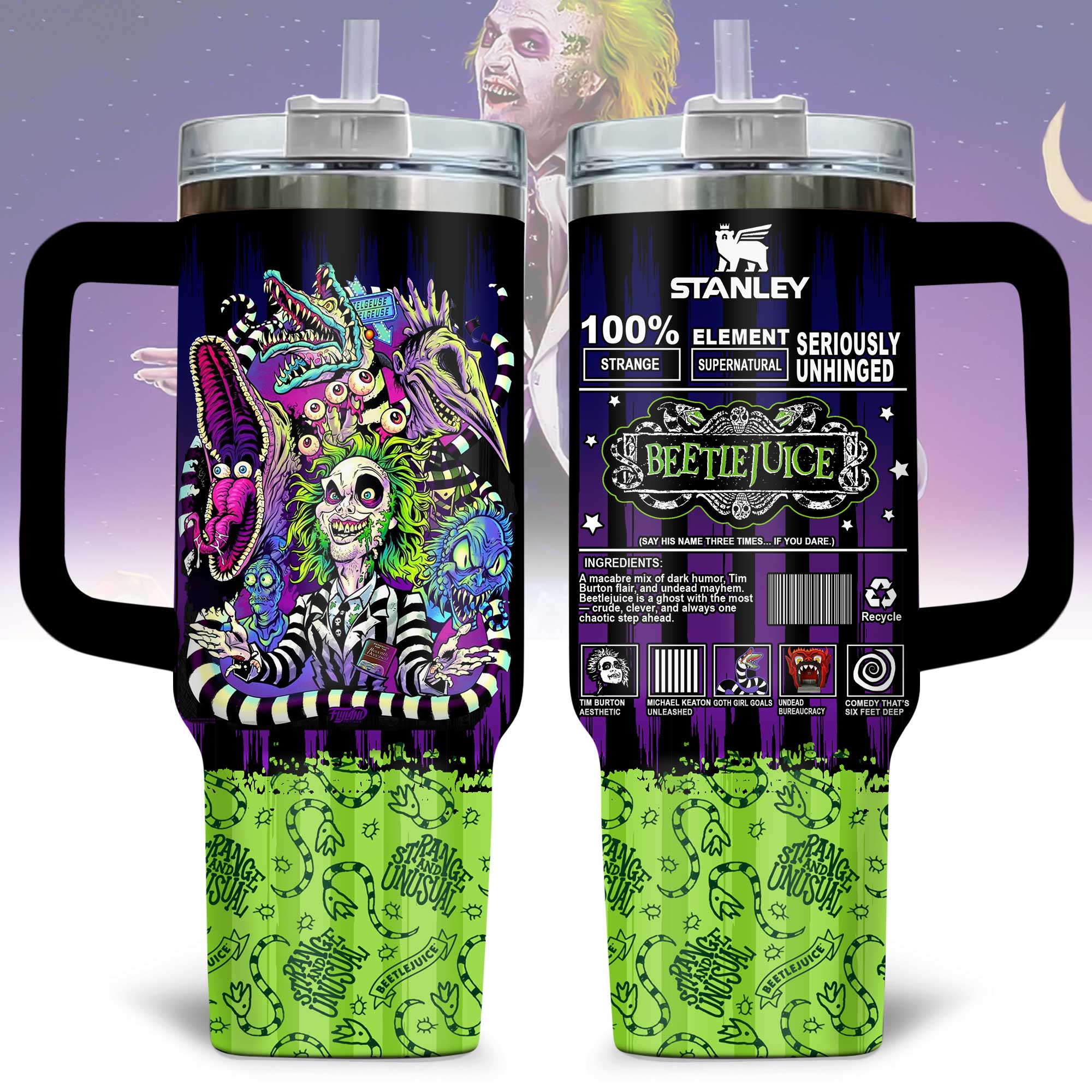 Beetlejuice Movies Custom Stanley Cup 40 oz 30 oz Tumbler With HandleTVC2301173