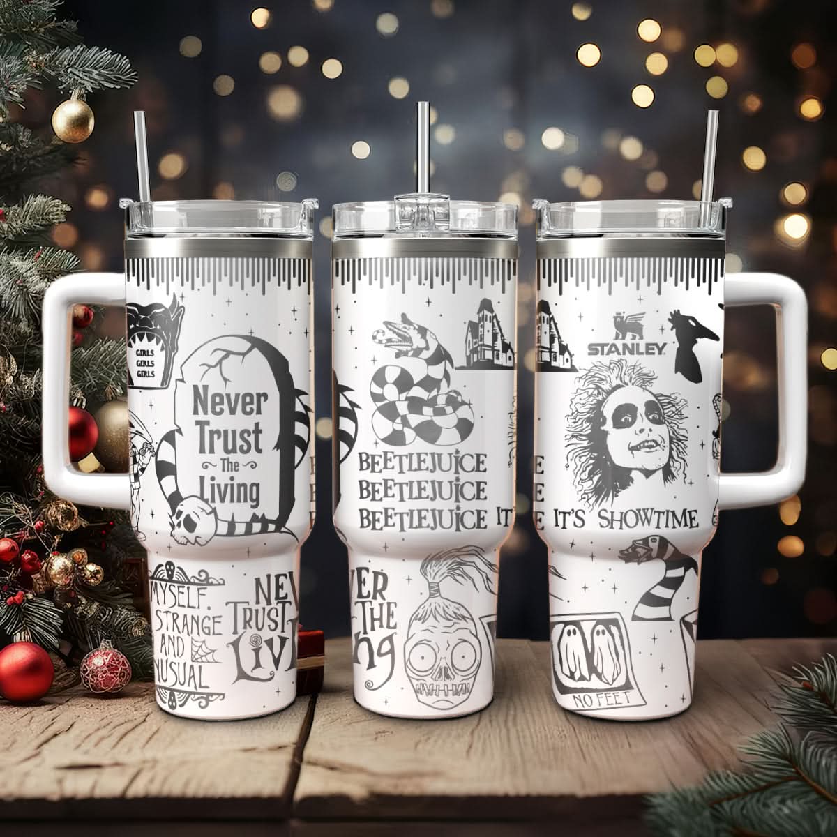 Beetlejuice Movies Custom Stanley Cup 40 oz 30 oz Tumbler With HandleTVC2301456