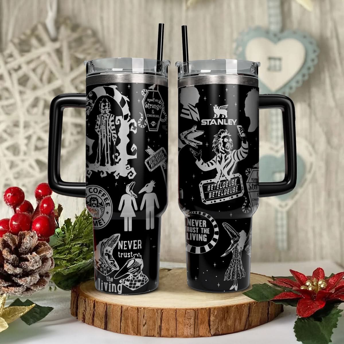 Beetlejuice Movies Custom Stanley Cup 40 oz 30 oz Tumbler With HandleTVC2301456