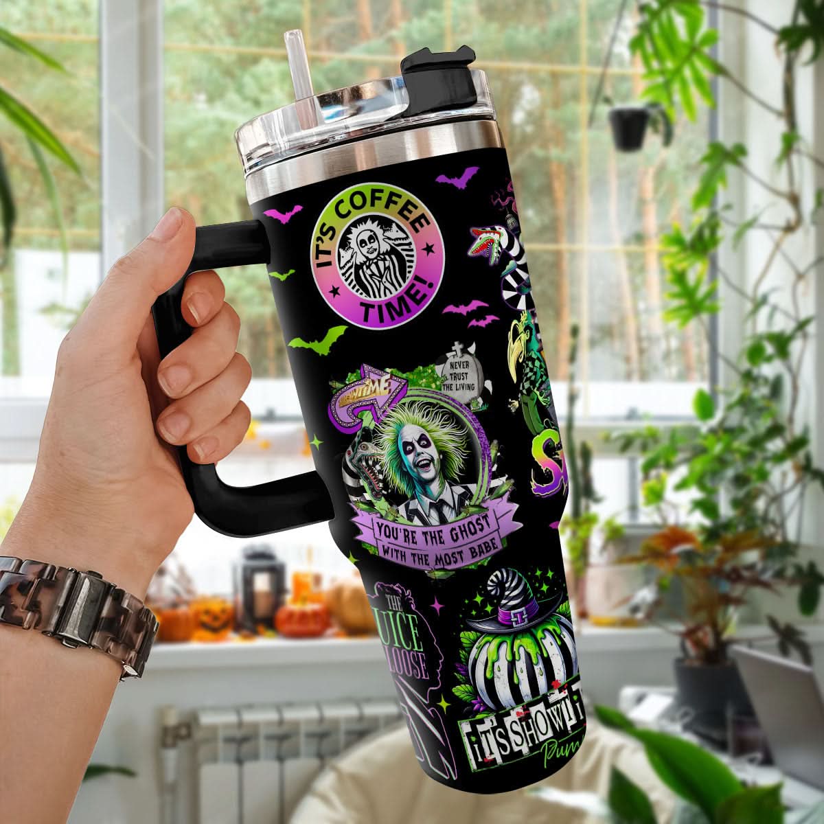 Beetlejuice Movies Custom Stanley Cup 40 oz 30 oz Tumbler With HandleTVC2301456 - Image 3