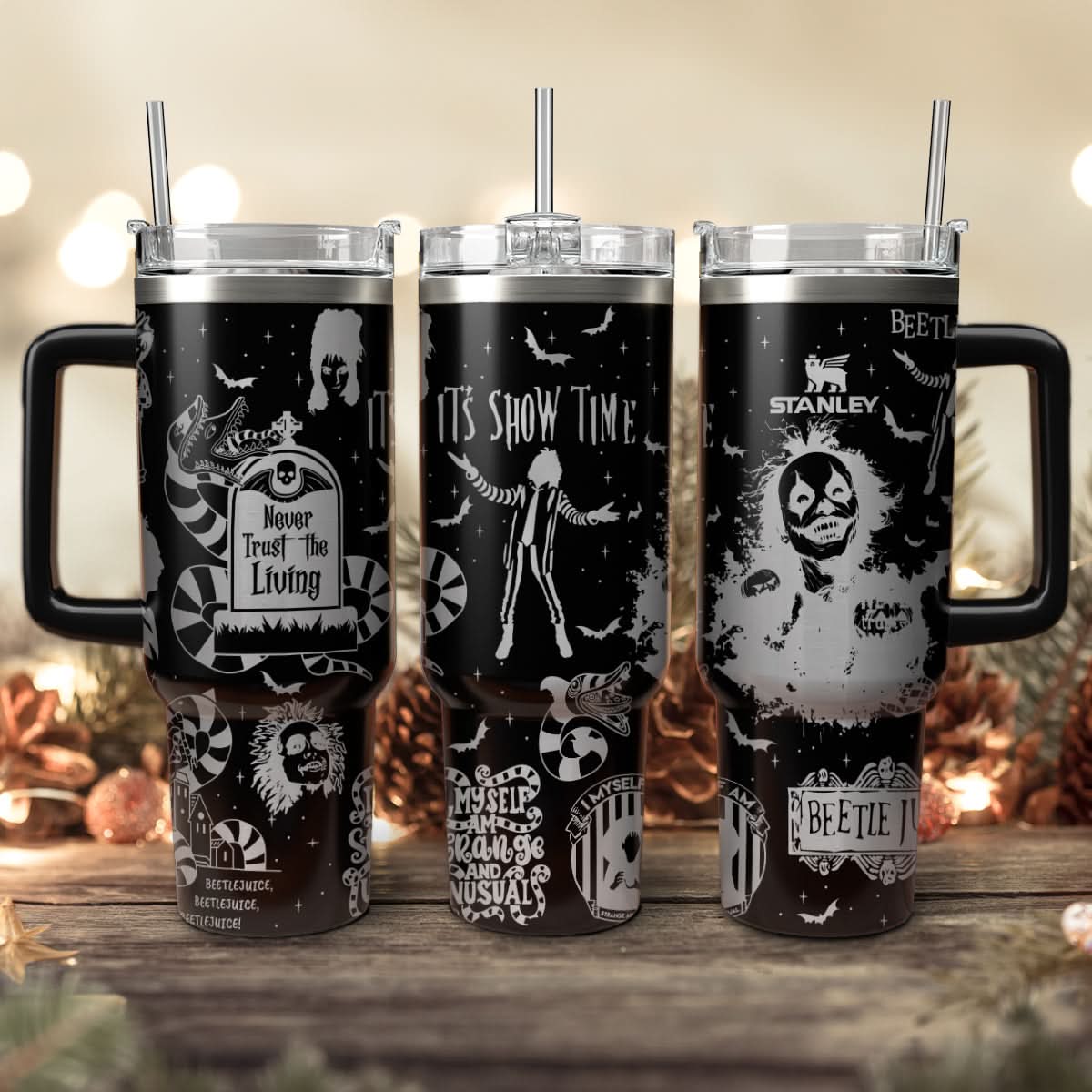 Beetlejuice Movies Custom Stanley Cup 40 oz 30 oz Tumbler With HandleTVC2301457