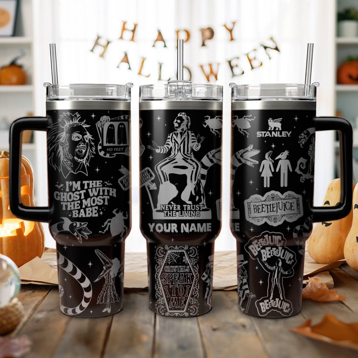 Beetlejuice Movies Custom Stanley Cup 40 oz 30 oz Tumbler With HandleTVC2301457