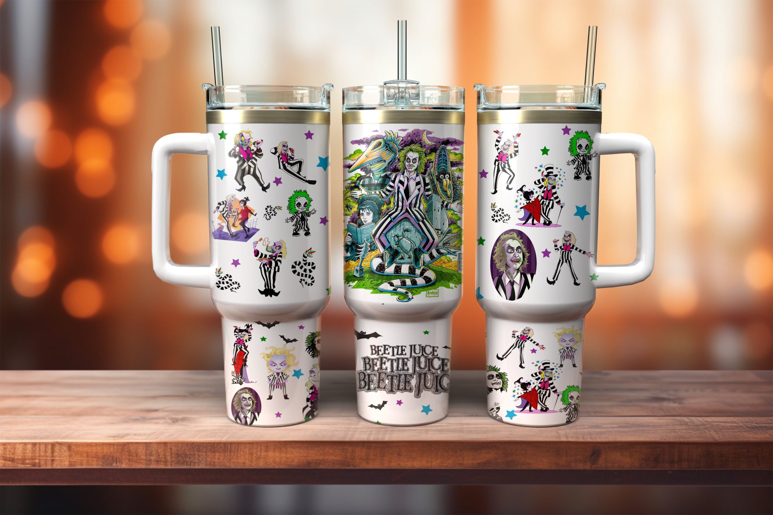 Beetlejuice Movies Custom Stanley Cup 40 oz 30 oz Tumbler With HandleTVC2301879