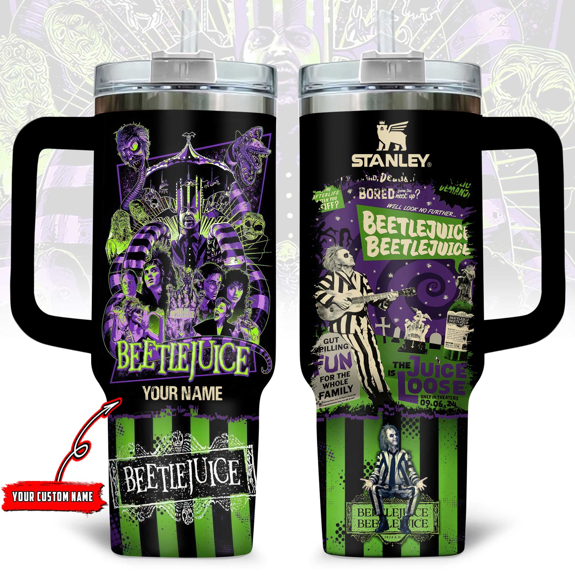 Beetlejuice Movies Custom Stanley Cup 40 oz 30 oz Tumbler With HandleTVC230193