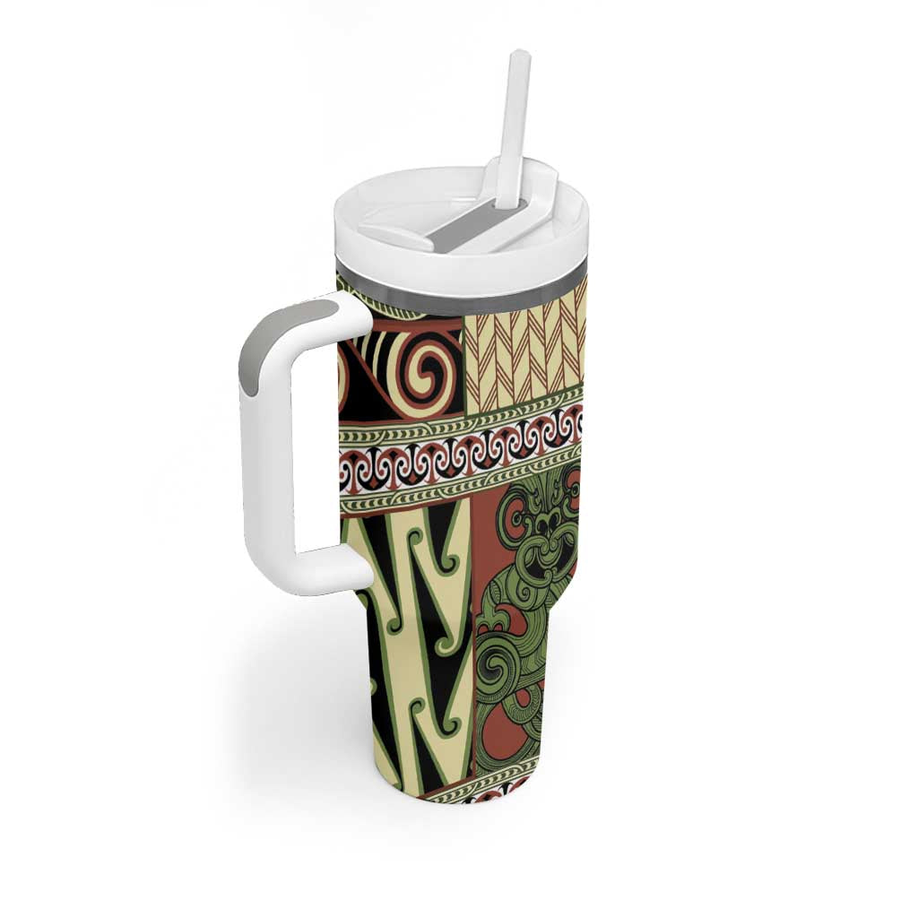 Beige Aotearoa Kowhaiwhai Pattern Custom Stanley Cup 40 oz 30 oz Tumbler With HandleTVC2301258 - Image 2