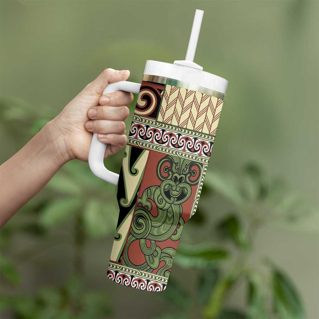 Beige Aotearoa Kowhaiwhai Pattern Custom Stanley Cup 40 oz 30 oz Tumbler With HandleTVC2301258 - Image 3
