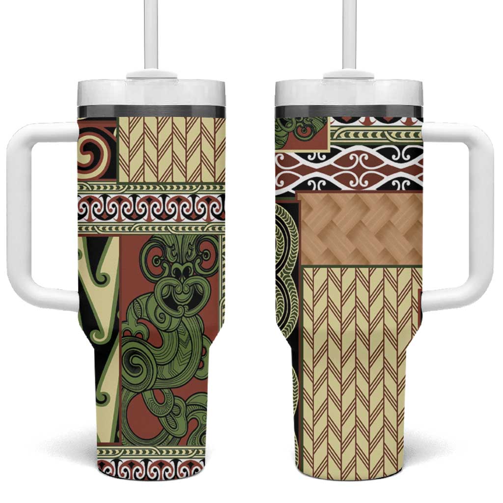 Beige Aotearoa Kowhaiwhai Pattern Custom Stanley Cup 40 oz 30 oz Tumbler With HandleTVC2301258