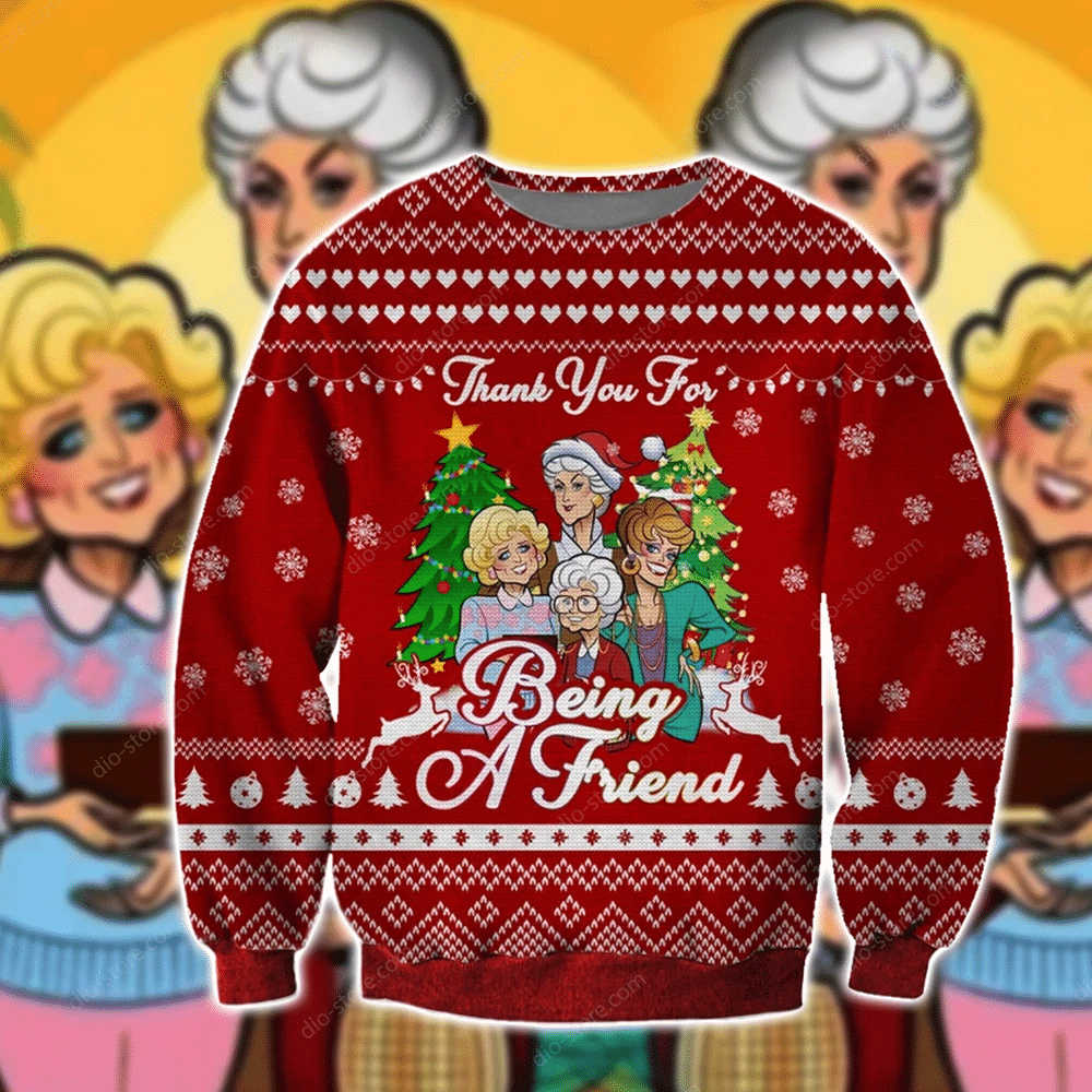 Being A Friend Knitting Pattern 3D Print Ugly Christmas Sweater Adult 3D Funny Matching for family