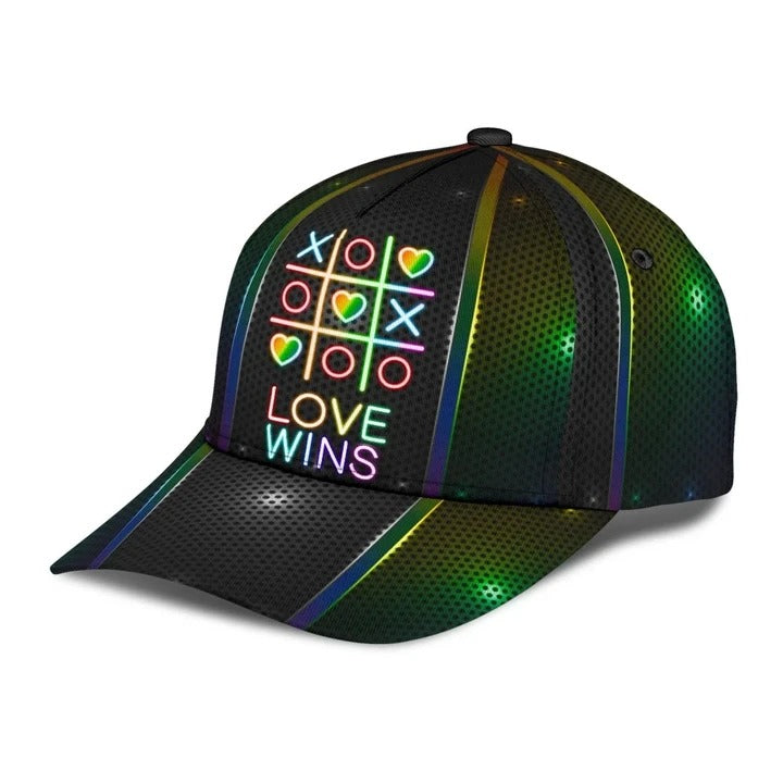 Bekind All Over Printing Baseball Cap For Gaymer, Love Is Never Wrong LGBT 3D Baseball Cap Hat Trucker Hats Custom Hats Gifts For Men & Women