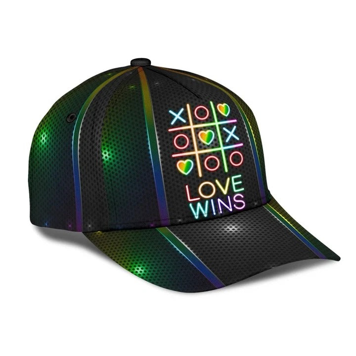 Bekind All Over Printing Baseball Cap For Gaymer, Love Is Never Wrong LGBT 3D Baseball Cap Hat Trucker Hats Custom Hats Gifts For Men & Women