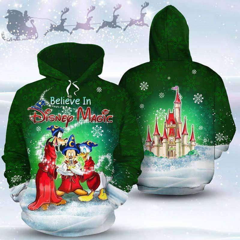 Believe In Disney Magic Mickey And Friends 3D All Over Print Hoodie, Zip Hoodie