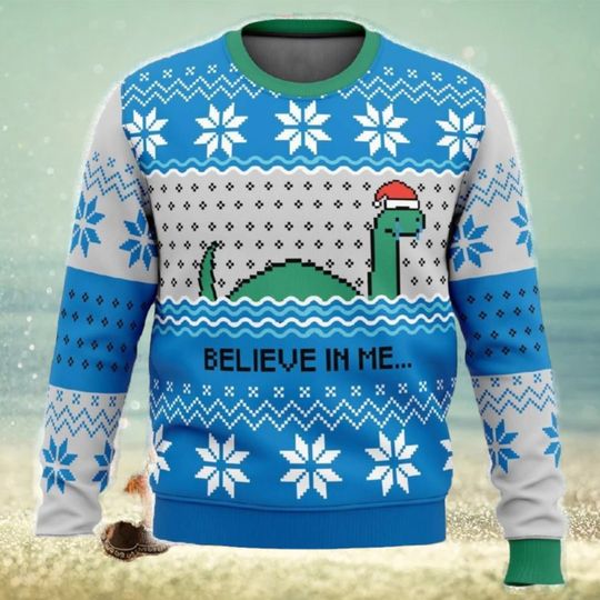 Believe in me…Nessie Ugly Christmas Sweater Funny Gift For Men And Women Fans - Image 3