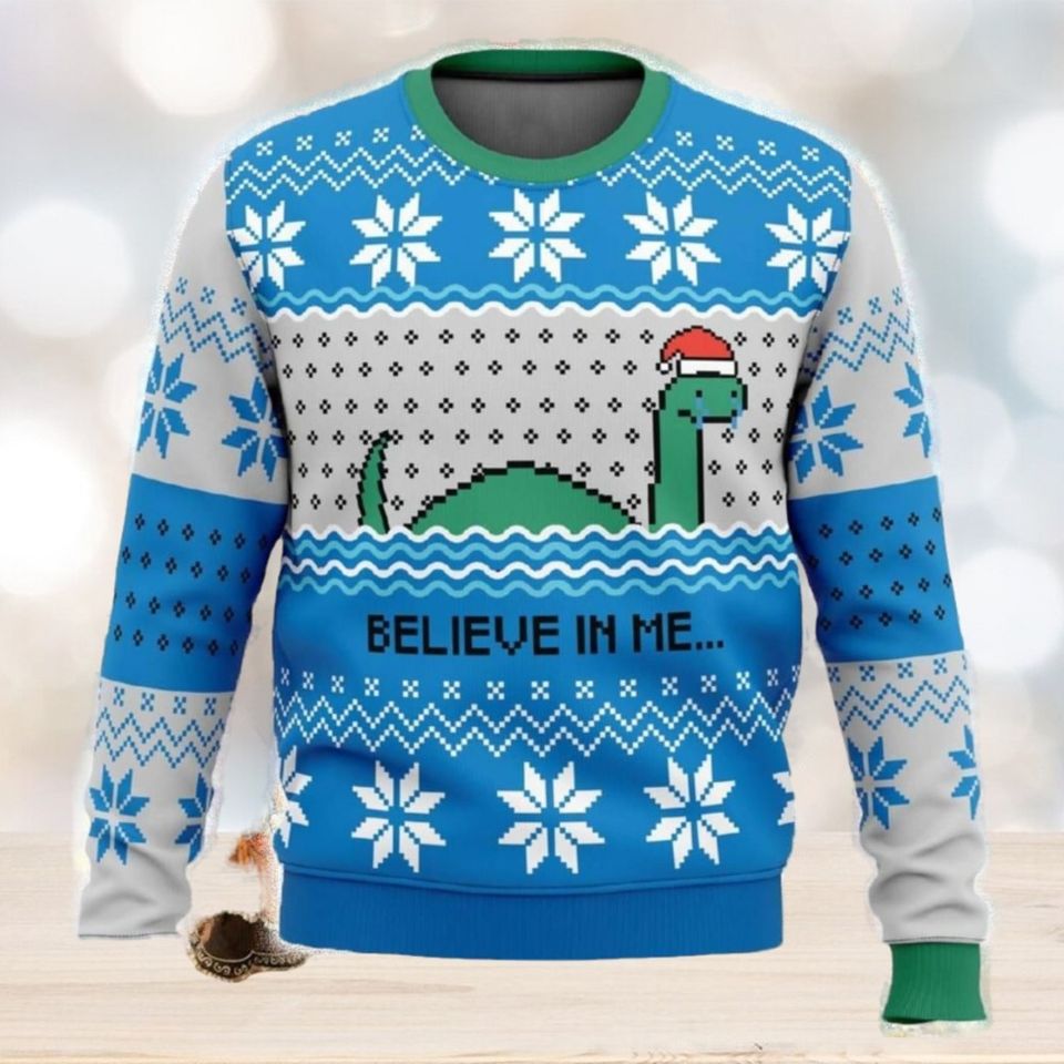 Believe in me…Nessie Ugly Christmas Sweater Funny Gift For Men And Women Fans - Image 2