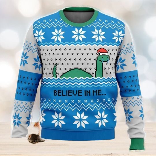 Believe in me…Nessie Ugly Christmas Sweater Funny Gift For Men And Women Fans - Image 4