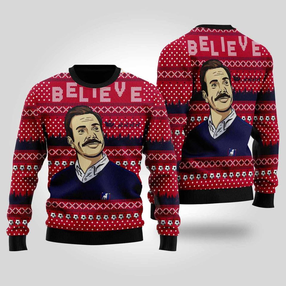 Believe Ted 3D All Over Printed Series Ugly Christmas Sweater For Fan