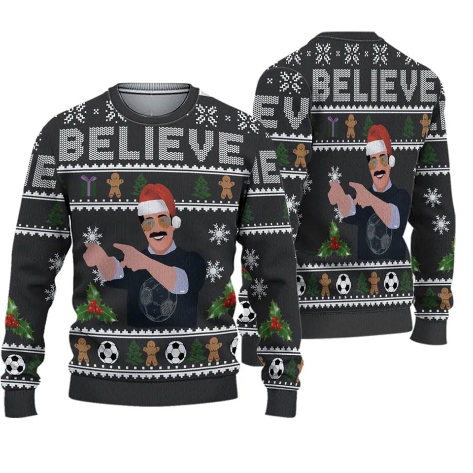 Believe Ted Lasso Ugly Christmas Sweater