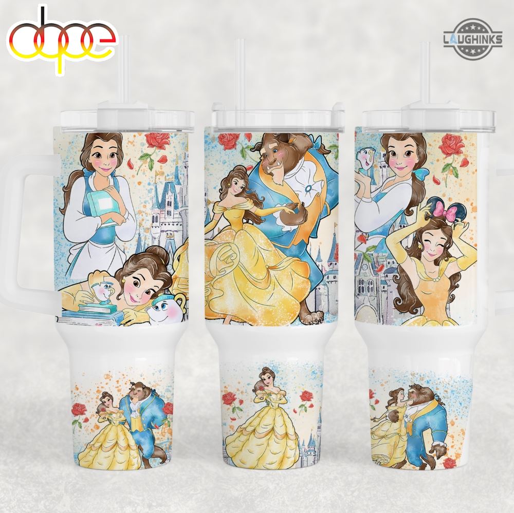 Belle Beauty And The Beast Cartoon Custom Stanley Cup 40 oz 30 oz Tumbler With HandleTVC2301984