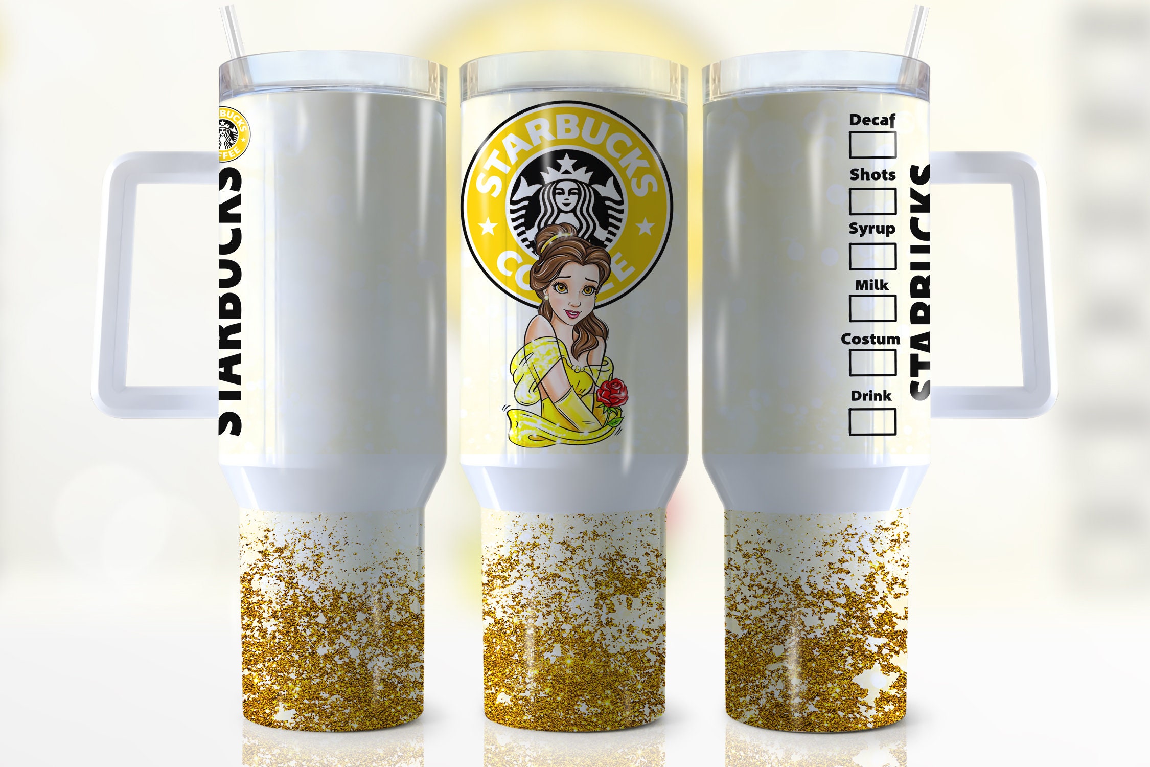 Belle Beauty And The Beast Disney Cartoon Custom Stanley Cup 40 oz 30 oz Tumbler With HandleTVC2301942