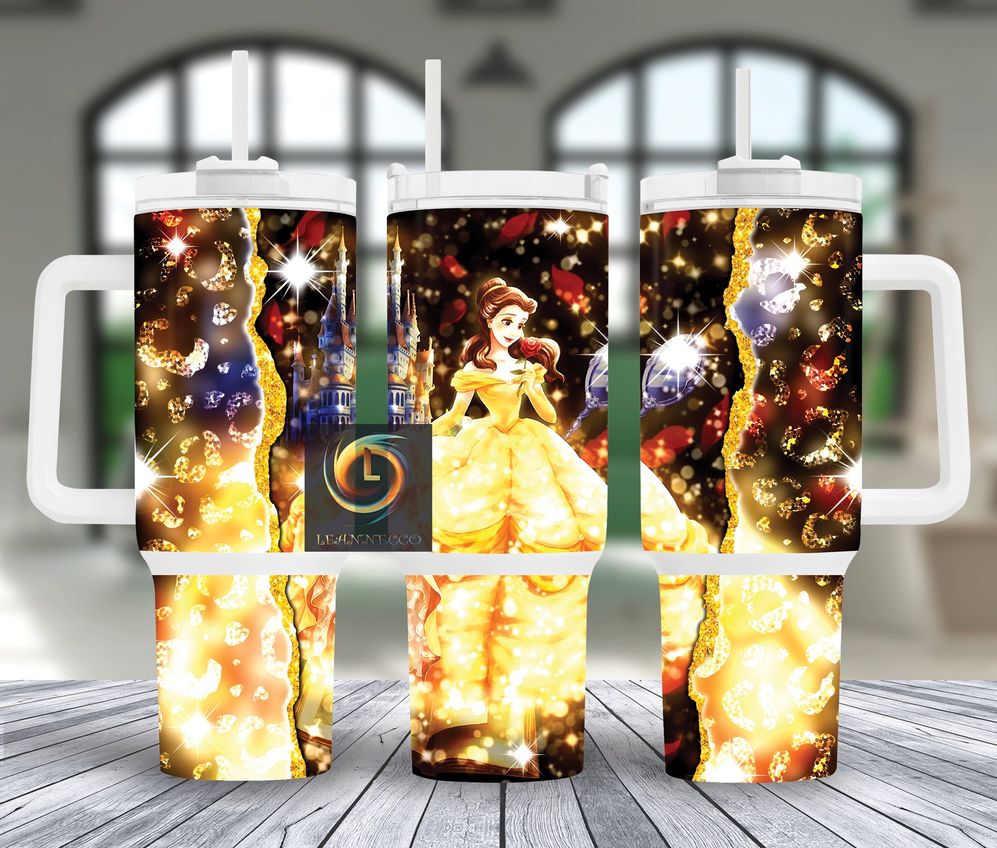 Belle Beauty And The Beast Disney Cartoon Custom Stanley Cup 40 oz 30 oz Tumbler With HandleTVC2301997