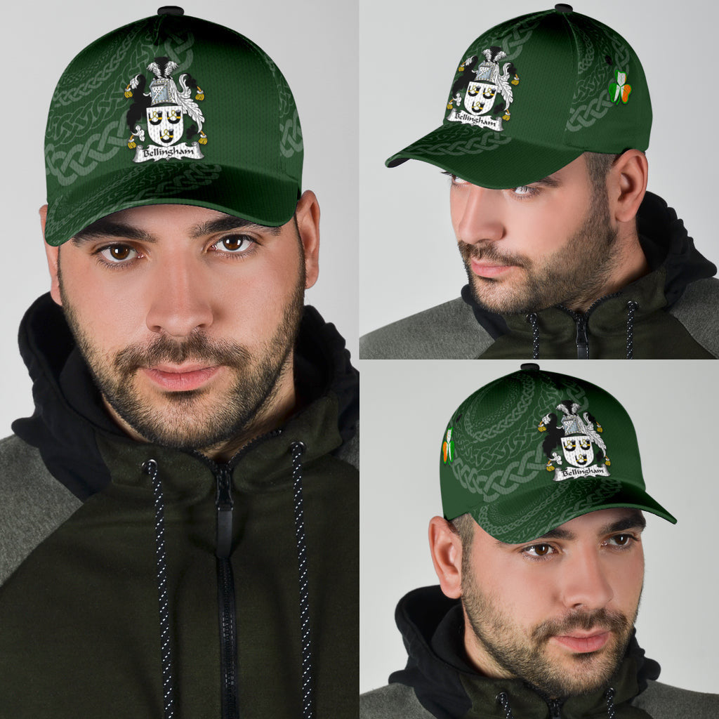 Bellingham Coat Of Arms - Irish Family Crest St Patrick's Day Hat Classic Cap Trucker Hats Custom Hats Gifts For Men & Women
