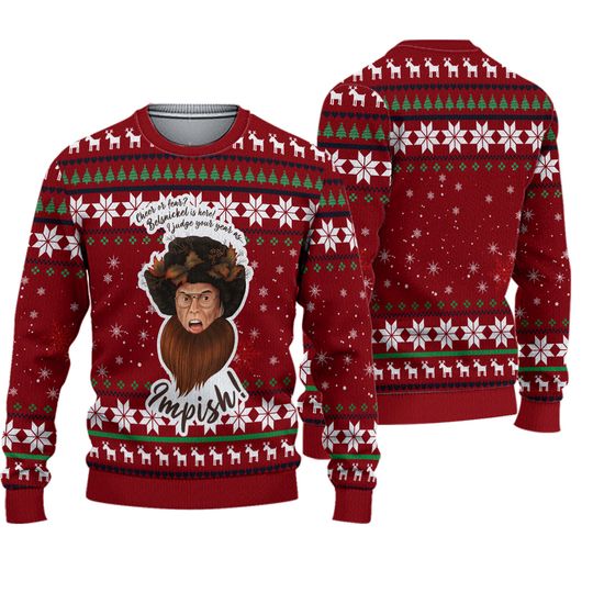 Belsnickel Is Here I Judge Your Year Ugly Christmas Sweater, Xmas Sweatshirt - Image 2