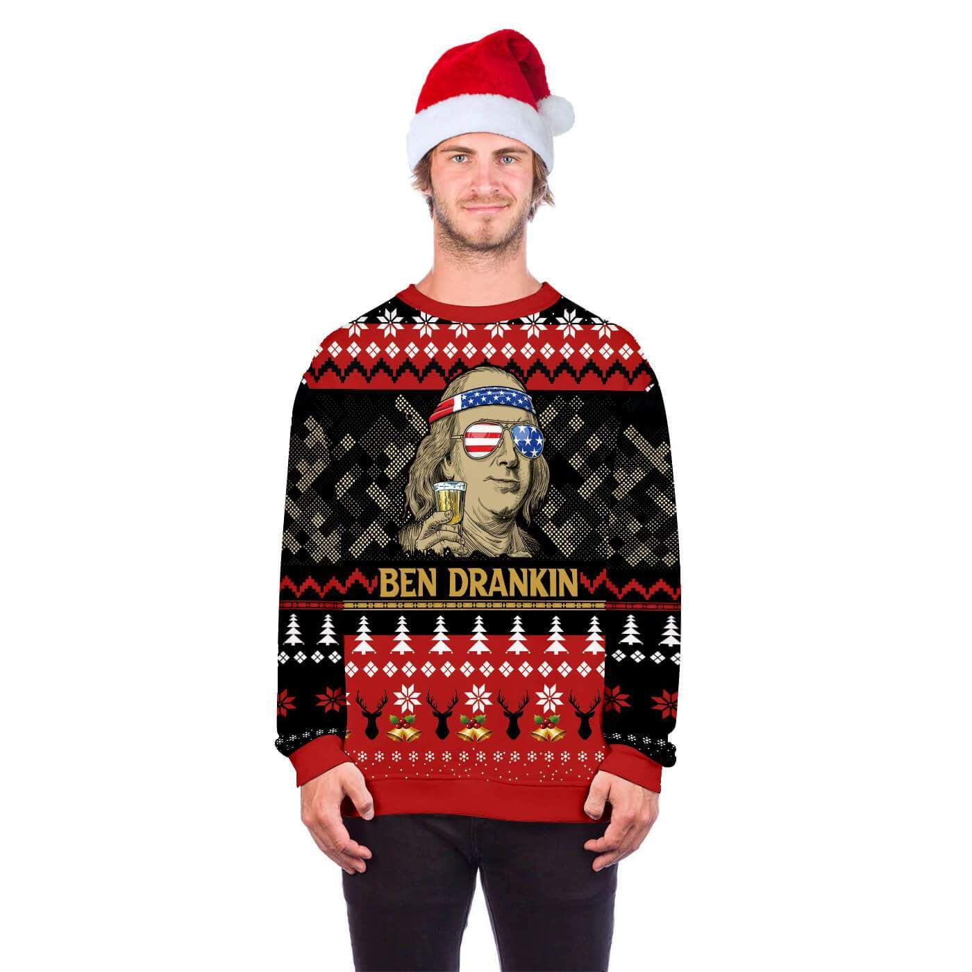 Ben Drankin For Unisex Ugly Christmas Sweater Adult 3D Funny Matching for family - Image 5