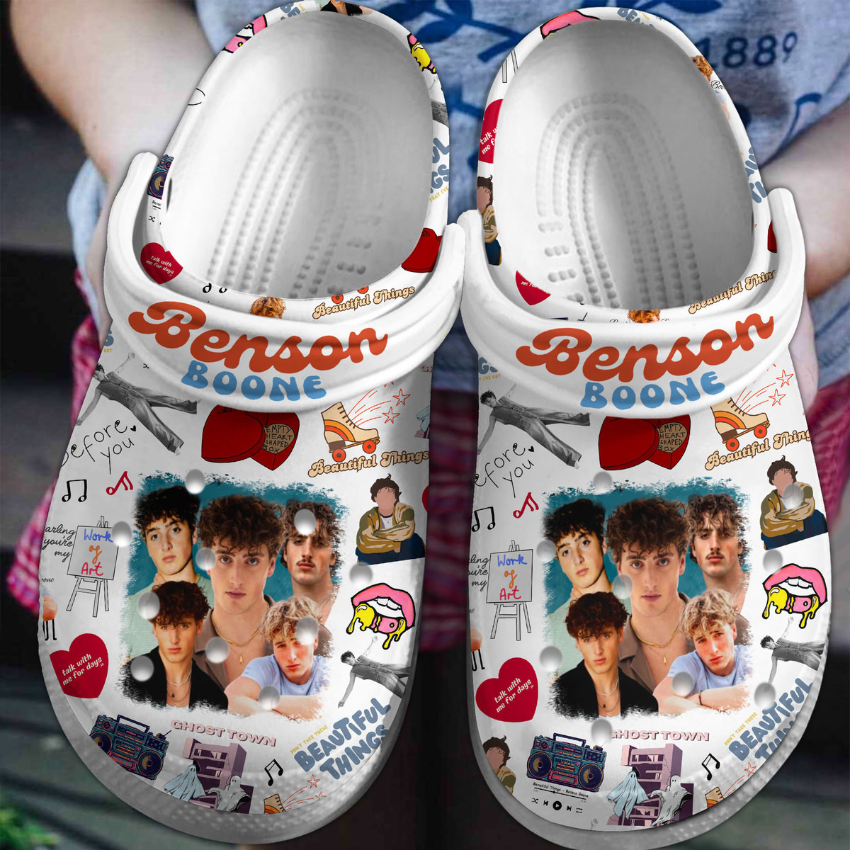 Benson Boone Music Crocs Crocband Clogs Shoes Comfortable For Men Women and Kids