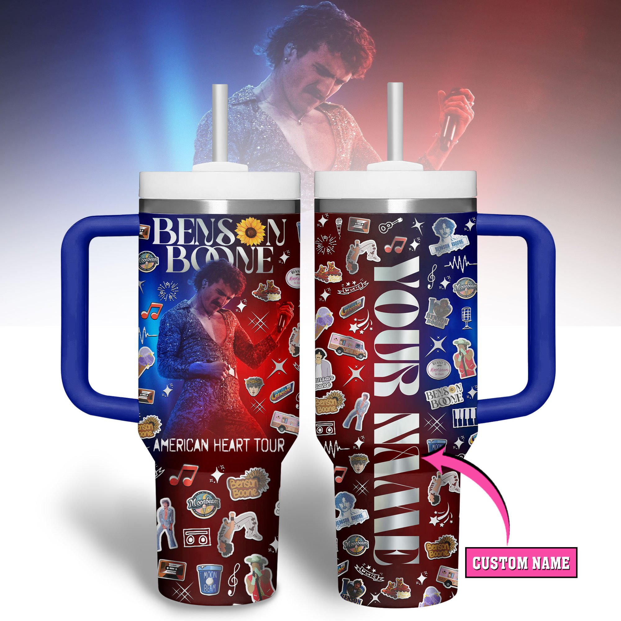 Benson Boone Music Custom Stanley Cup 40 oz 30 oz Tumbler With HandleTVC2301181