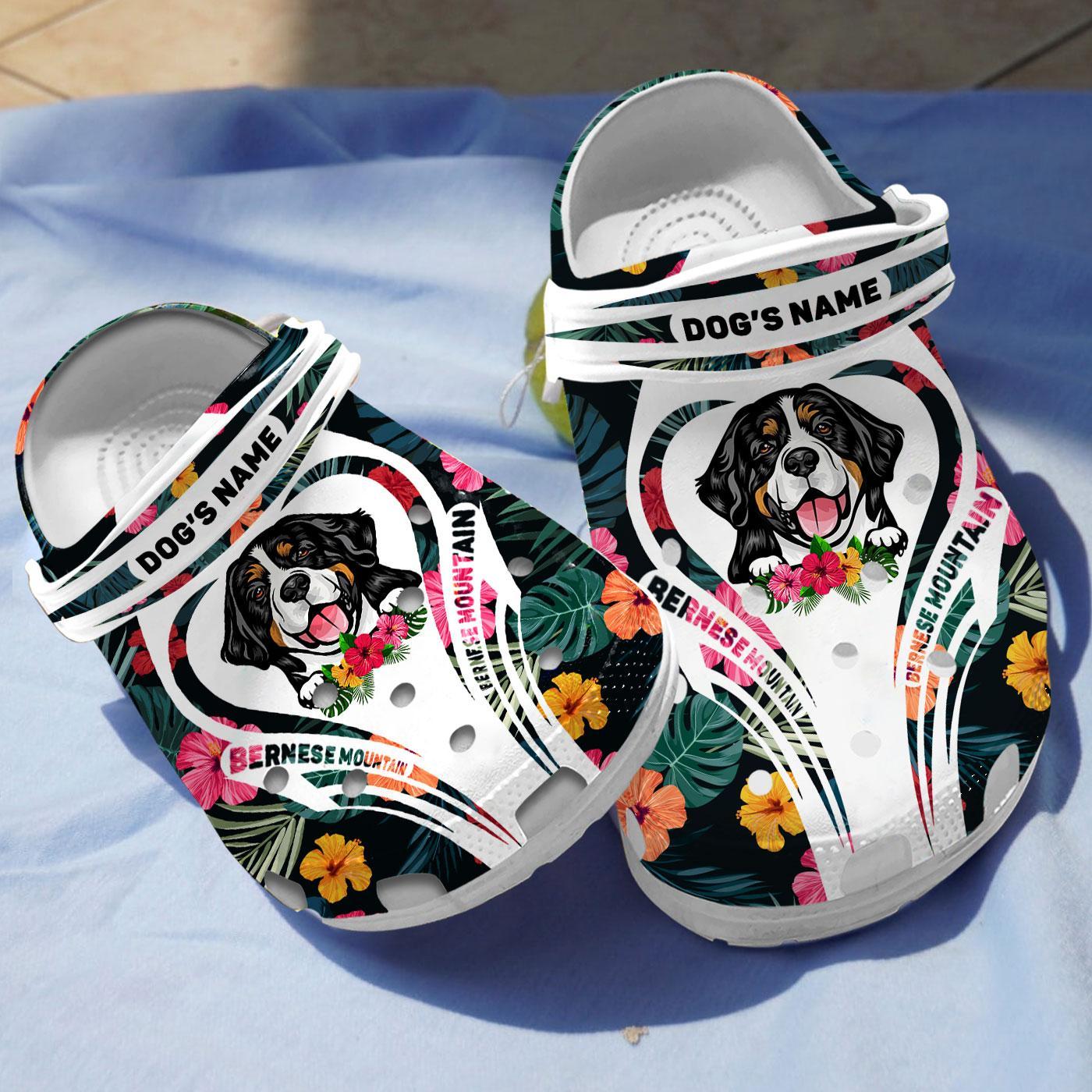 Bernese Mountain Dog Crocs Crocband Clogs Shoes Comfortable For Men Women and Kids