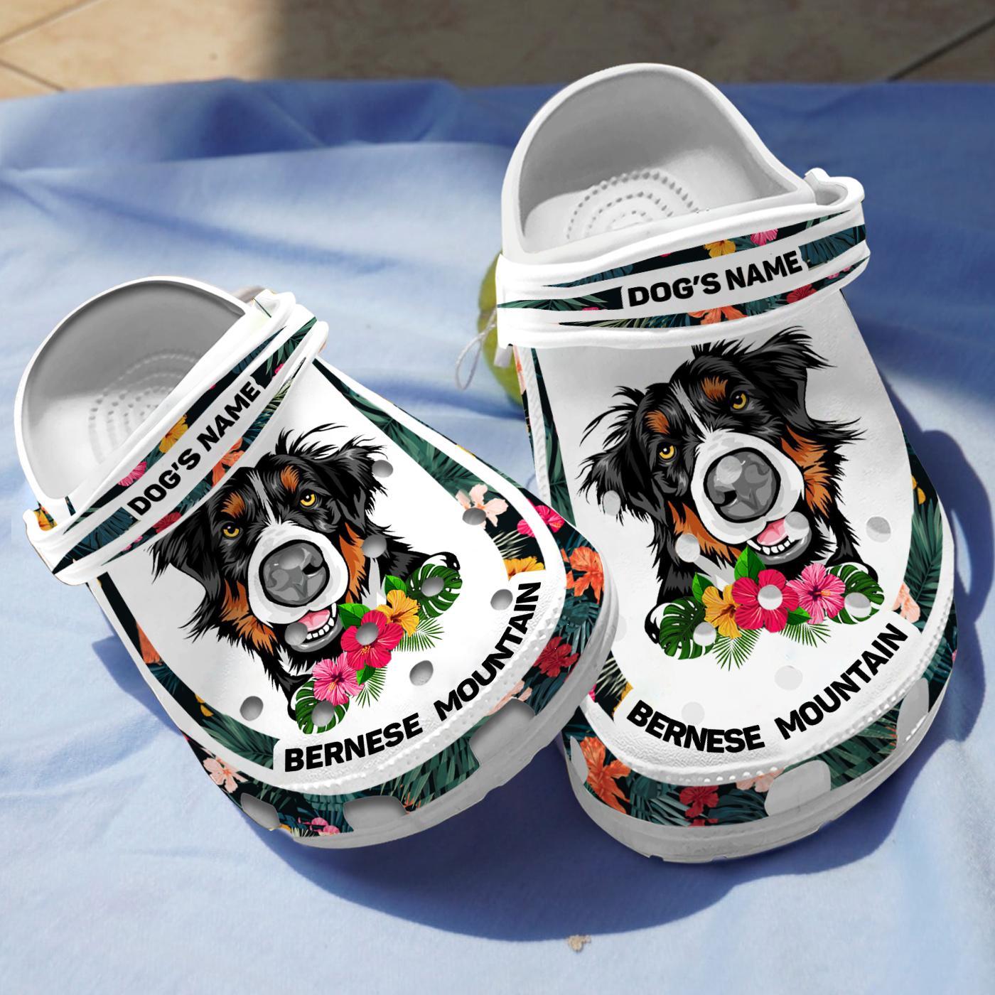 Bernese Mountain Dog Crocs Crocband Clogs Shoes Comfortable For Men Women and Kids