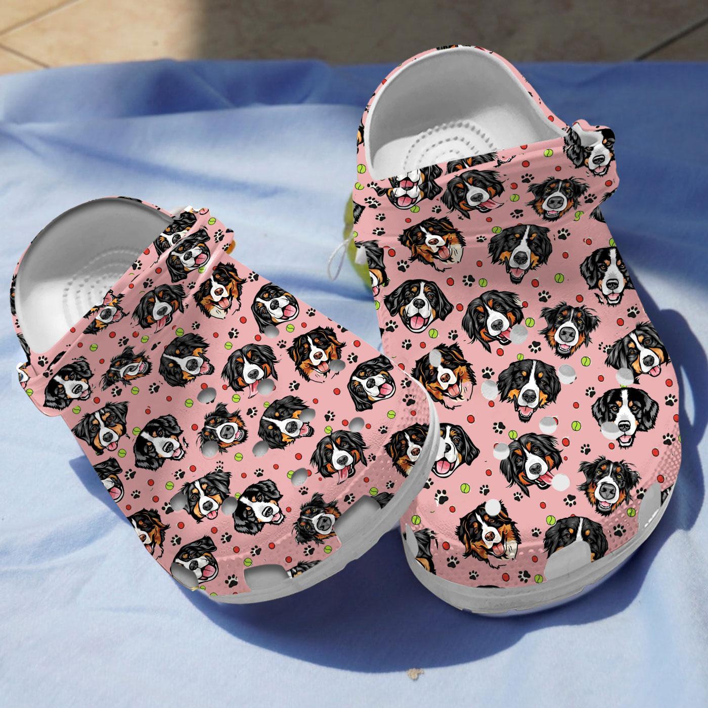 Bernese Mountain Dog Crocs Crocband Clogs Shoes Comfortable For Men Women and Kids