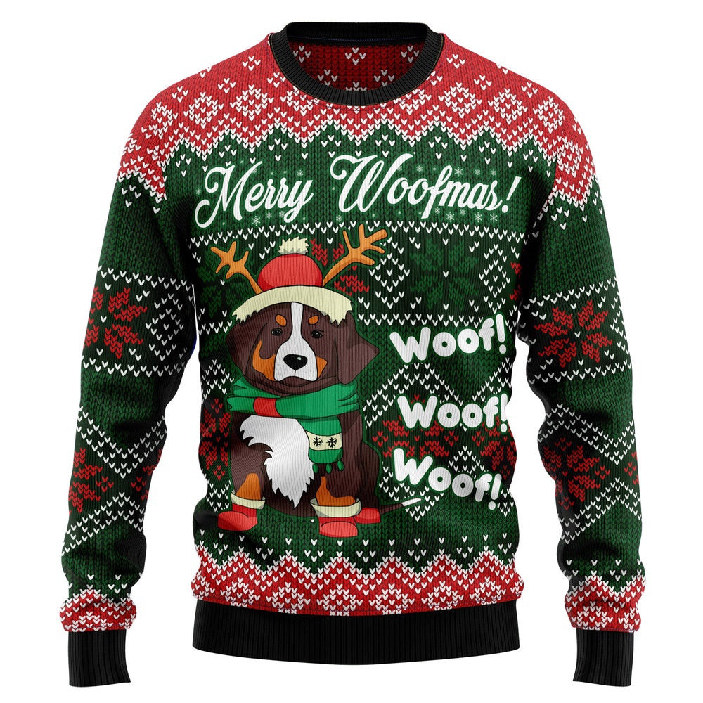 Bernese Mountain Dog Woofmas Ugly Christmas Sweater Christmas Gift