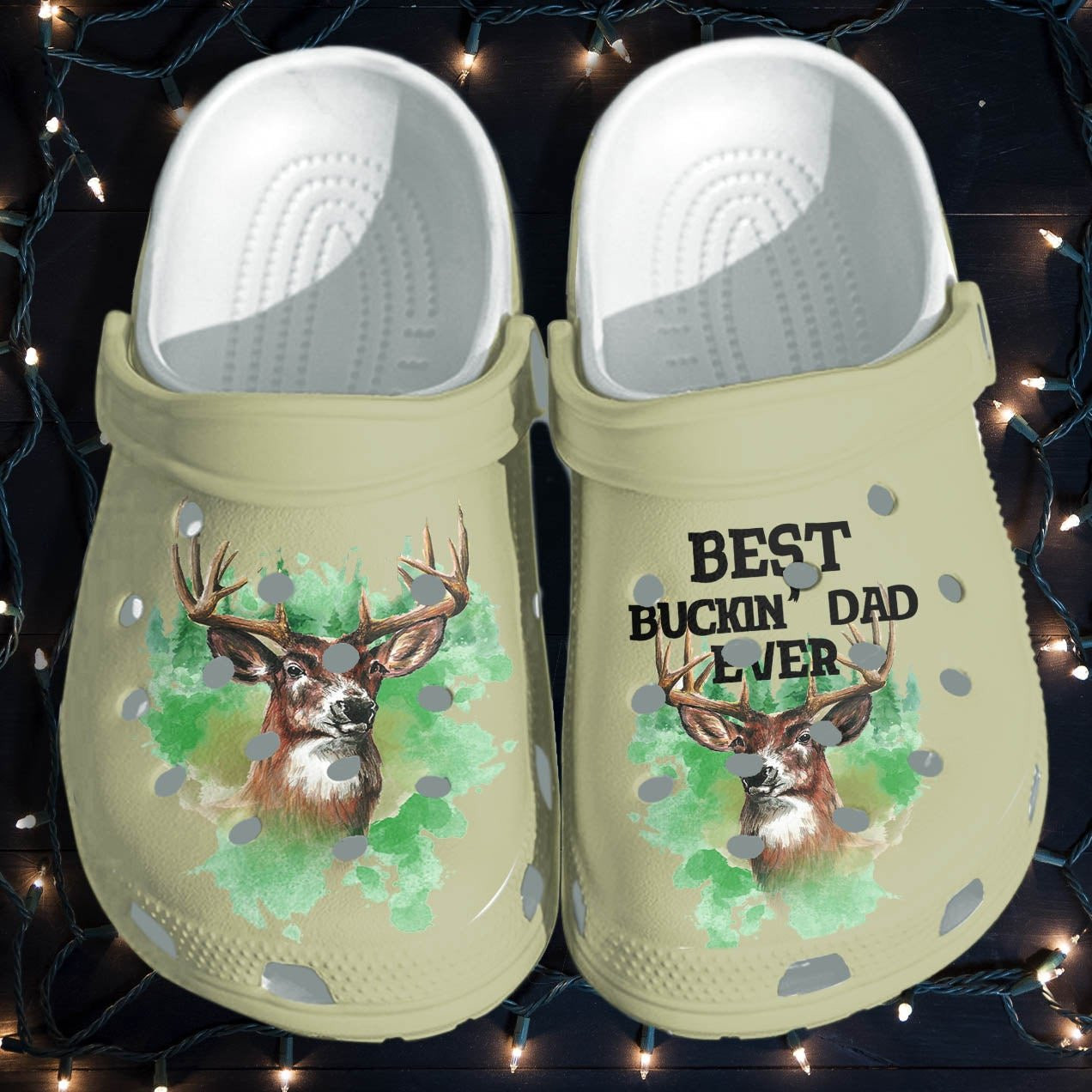 Best Buckin Dad Ever Deer Hunting Shoes - Camping Deer Hunter Shoes Gifts For Grandpa Fathers Day 2022