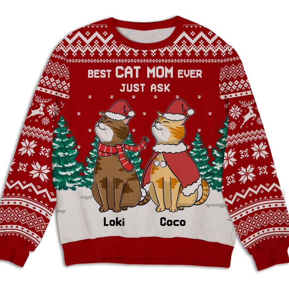 Best Cat Mom and Dad - Personalized Sweatshirt