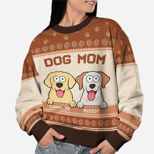 Best Cat Mom Ever - Dog & Cat Personalized Ugly Sweatshirt - Autumn Fall Gift For Pet Owners, Pet Lovers - Image 6