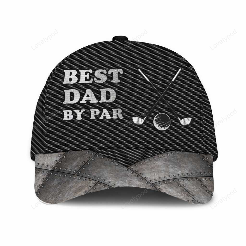 Best Dad By Par Classic Cap Hat Golf Baseball Cap Hat For Men And Women, Golf Cap Hat Trucker Hats Custom Hats Gifts For Men & Women
