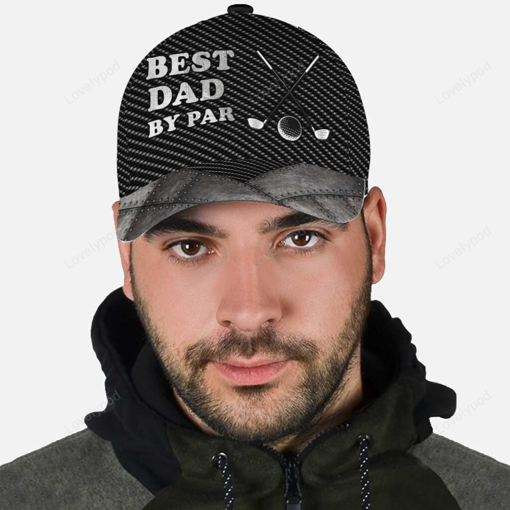 Best Dad By Par Classic Cap Hat Golf Baseball Cap Hat For Men And Women, Golf Cap Hat Trucker Hats Custom Hats Gifts For Men & Women