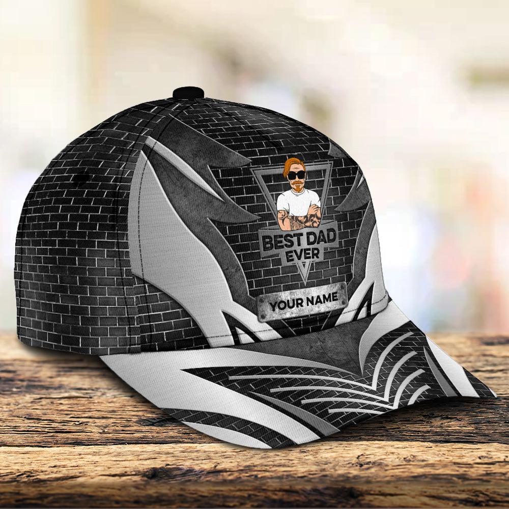 Best Dad Ever Father Personalized Classic Cap, Father’s Day Gift for Dad, Papa, Parents, Father, Grandfather Trucker Hats Custom Hats Gifts For Men & Women