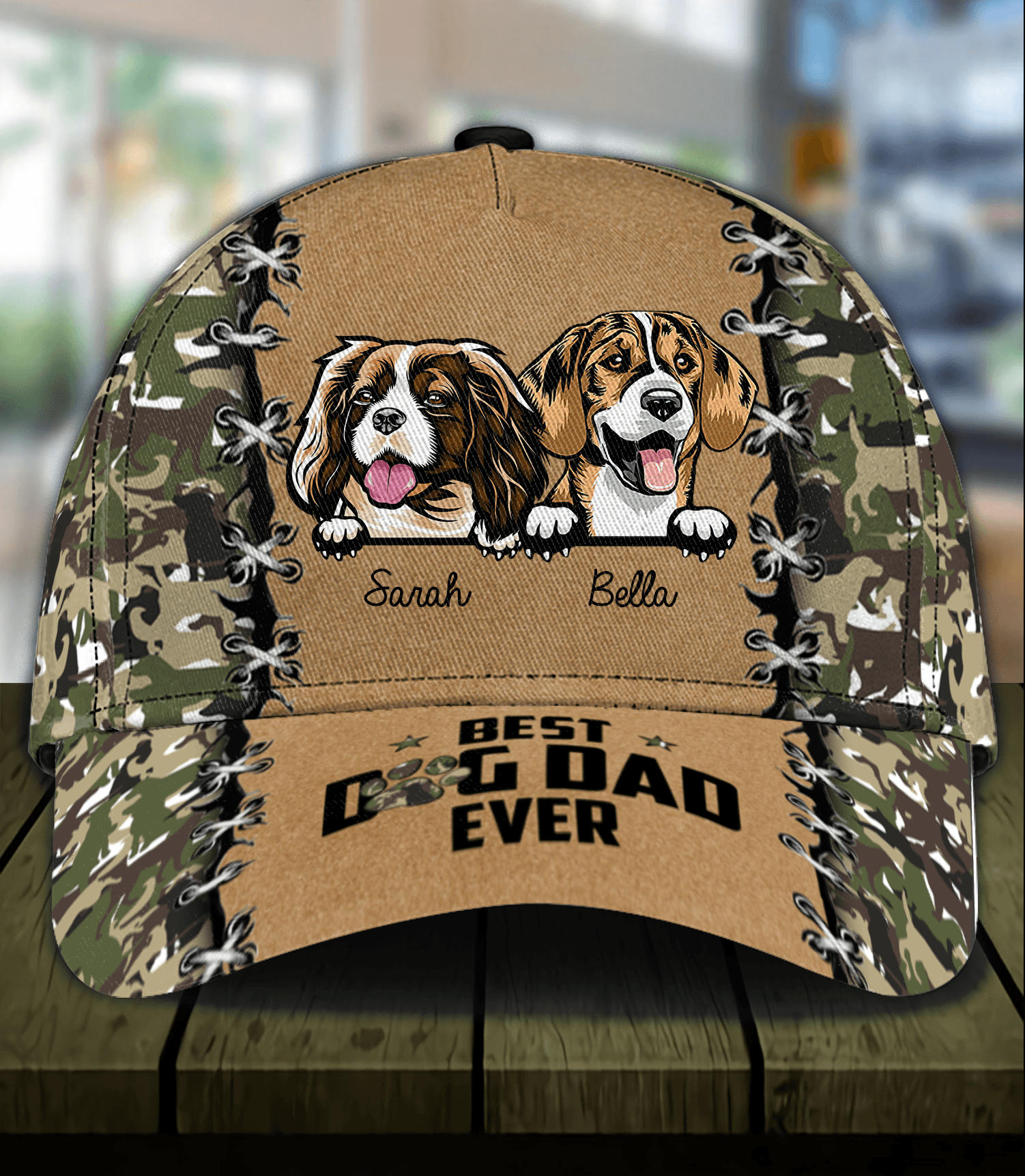 Best Dog Dad Ever Personalized Classic Cap, Personalized Gift for Dog Lovers, Dog Dad, Dog Mom Trucker Hats Custom Hats Gifts For Men & Women