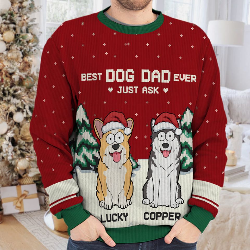 Best Dog Mom Ever - Dog Personalized Custom Ugly Sweatshirt - Christmas Gift For Pet Owners, Pet Lovers - Image 3