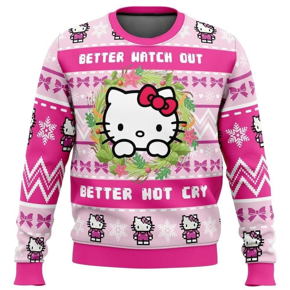 Better Watch Out Animated Kitten Christmas Shirt