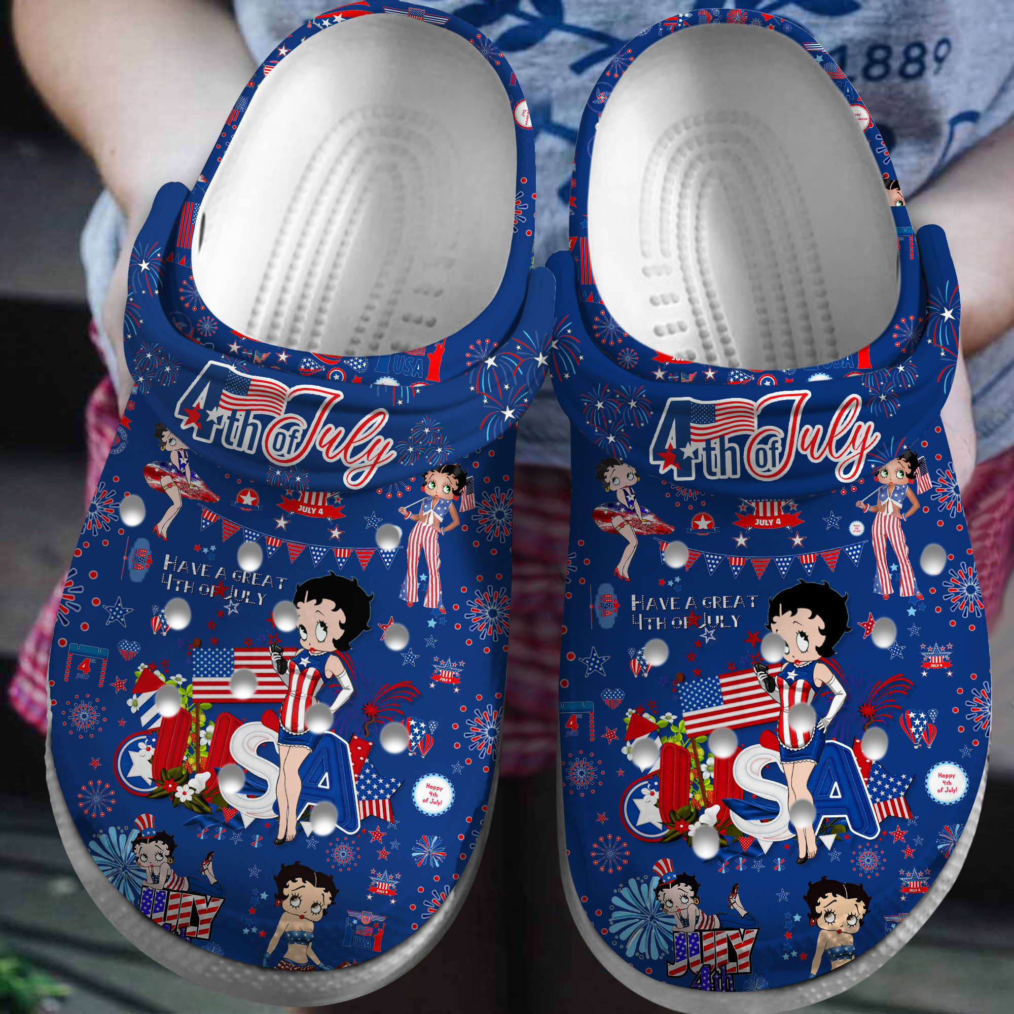 Betty Boop Cartoon Crocs Crocband Clogs Shoes Comfortable For Men Women and Kids